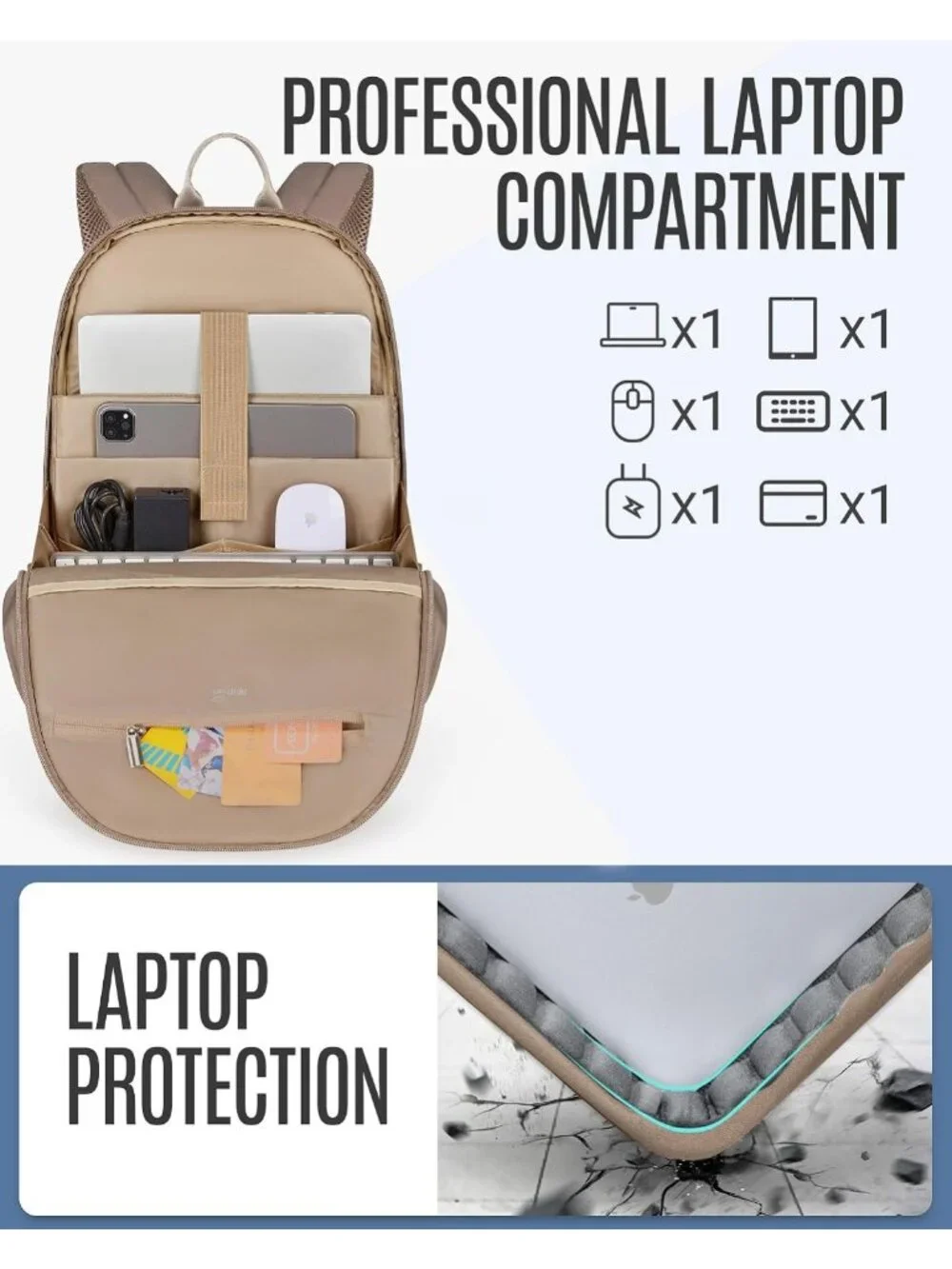 Stylish Travel Backpack for Women, 17.3